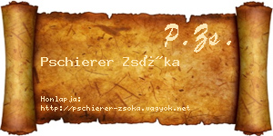 Pschierer Zsóka névjegykártya