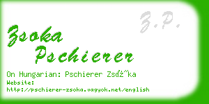 zsoka pschierer business card